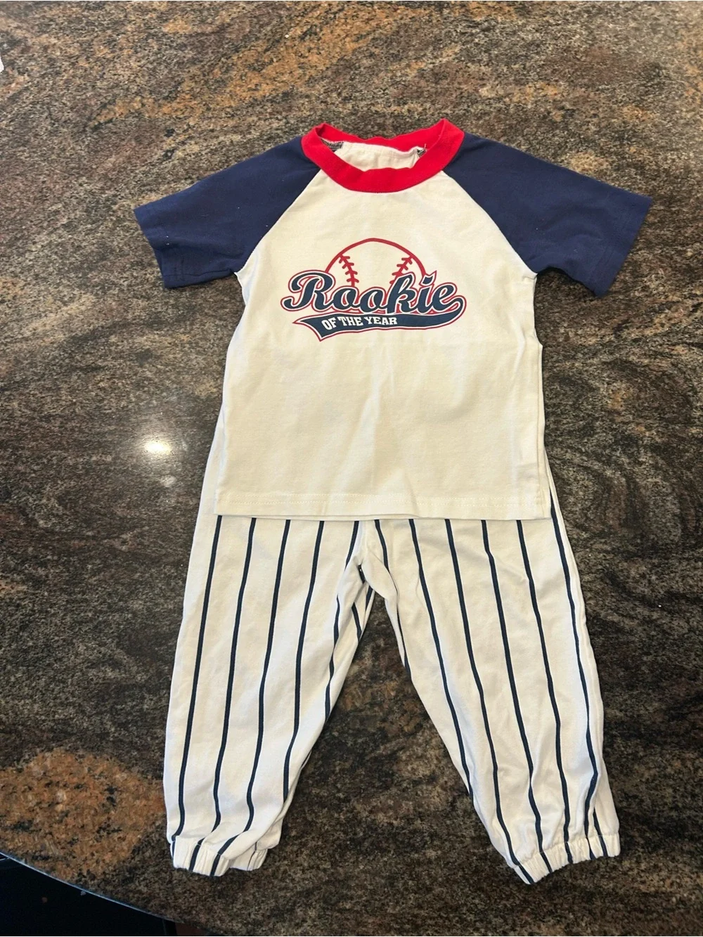 Rookie of the Year Navy & White Kids  1st Birthday Set